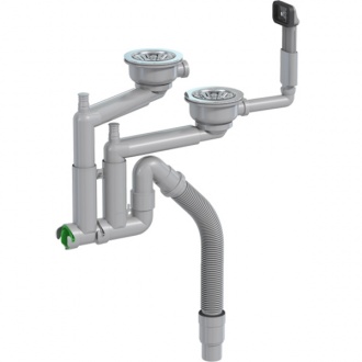 Сифон для мойки PREVEX Smartloc двойной 42K13923