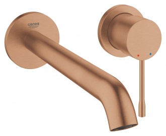 Смеситель для раковины GROHE Essence New на 2 отверстия, теплый закат матовый (19967DL1)