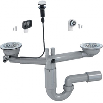 Сифон для мойки PREVEX P-loc автомат двойной