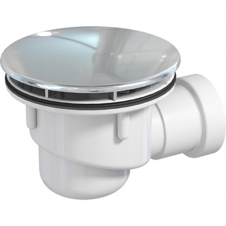 Сифон для душевого поддона PREVEX 90 мм, выход слива d40, пластик, хром