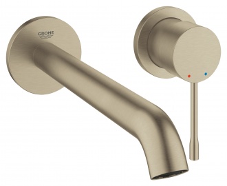 Смеситель для раковины Grohe Essence New на 2 отверстия, вынос 201 мм, настенный монтаж