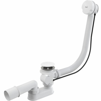 AlcaPlast A51BM Сифон для ванны автомат комплект белый
