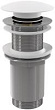 Донный клапан для раковины AlcaPlast A395B click/clack 5/4", цельнометаллический с большой заглушкой