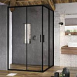 Душевая дверь в нишу Ravak Blix Slim BLSRV2K-120 Transparent, профиль черный