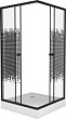 Душевой уголок Niagara Eco NG-009-14Q black 90x90 мозаика, с поддоном