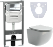 Комплект Ceramica Nova Envision CN1002CH система инсталляции + кнопка Flat + унитаз Forma CN3009