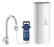Вентиль для кухни GROHE Red Mono New с функцией кипячения воды (бойлер L-size в комплекте), хром (30