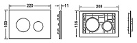 кнопка смыва tece loop modular 9240664 кнопка белая антибактериальная, стекло-prevew