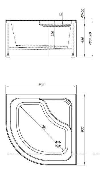 DUSHEVOY_PODDON_AQUANET_OPTIMAL_90KH90_S_SIDENEM_MONTAZHNAYA_SKHEMA_1