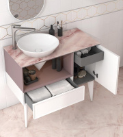 мебельная раковина kerama marazzi cono 44 белая глянцевая-prevew