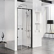 Душевая дверь в нишу Ravak Pivot PDOP1-80 Transparent, профиль черный