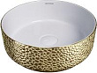 Раковина Grossman Color GR-5010GWL белая, золото