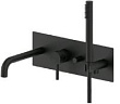 Смеситель Paffoni Light LIG001NO с внутренней частью, для ванны с душем, черный матовый