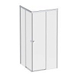 Душевой уголок AM.PM X-Joy W94G-403-9090-МТ1К 90x90 см, профиль матовый хром, стекло прозрачное