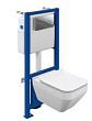 Комплект Cersanit Crea Square CO DPL EO Slim + Link Pro + Twins хром глянцевый