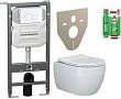 Комплект инсталляция Ceramica Nova Envision кнопка Round белая + унитаз Play CN3001 + подарок