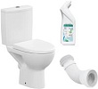 Унитаз-компакт Cersanit Parva Clean On 011 3/6 DPL EO, с гофрой A97, гибкой подводкой + подарок