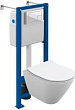Комплект Cersanit City Smart CO DPL EO Slim + Vector + Corner пластик белый