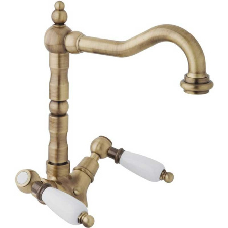 смеситель на раковину cezares first-ls2-01-bi с донным клапаном, исполнение хром, ручки белые