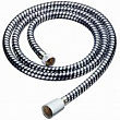 KP31512SB душевой шланг серебристо-черный , Лавсан , 150см с защитой от перекручивания (188076)