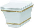Унитаз подвесной Boheme Hermitage 951-G с узором gold