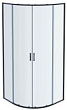 Душевой уголок Акватек AQ ARI RO 10020BL 100х100 черный матовый