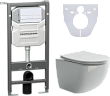 Комплект Ceramica Nova Envision CN1002W система инсталляции + кнопка Flat + унитаз Forma CN3009
