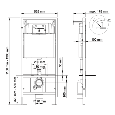 система инсталляции для унитазов berges wasserhaus novum 040000