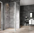 Боковая стенка Ravak Nexty NPSS-90 Transparent, профиль сатин