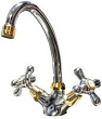 Смеситель Paini Liberty 17CR250OR для раковины, с донным клапаном