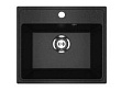 Кухонная мойка Practik PR-M-490-004 черный оникс