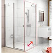 Боковая стенка Ravak CPS-100 Transparent, профиль хром