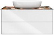 Тумба под раковину Kerama Marazzi Plaza Modern 100 2 ящика, белая глянцевая