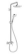 Душевая стойка Hansgrohe Croma Select E 180 27258400 с однорычажным смесителем