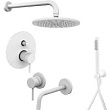 Душевой комплект Paffoni Light KITLIG015BO006 с внутренней частью, белый матовый