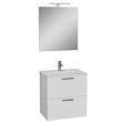 Мебель для ванной Vitra Mia 75021 60 см,зеркало с подсветкой, белый глянец