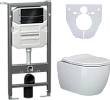 Комплект Ceramica Nova Envision CN1002B система инсталляции + кнопка Flat + унитаз Play CN3001