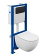 Комплект Cersanit Brasko Smart CO DPL EO Slim + Link Pro + Twins черный матовый