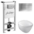 Комплект Унитаз подвесной Jacob Delafon Presquile E4440 + Инсталляция Jacob Delafon E5504-NF
