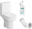 Унитаз-компакт AM.PM Spirit V2.0 C708600WH с микролифтом, с гофрой A97, гибкой подводкой + подарок