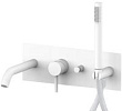 Смеситель Paffoni Light LIG001BO с внутренней частью, для ванны с душем, белый матовый