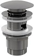 Донный клапан для раковины AlcaPlast A390 click/clack 5/4", цельнометаллический с большой заглушкой