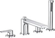 Смеситель Kludi Zenta SL 484240565 на борт ванны