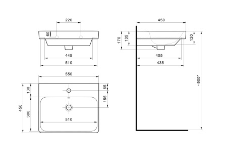 rakovina-santek-adriana-55-otverstie-pod-smesitel-1wh501620-shema