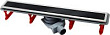 Душевой лоток Pestan Confluo Premium Line 750 с решеткой, black glass
