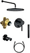 Душевой комплект Kludi Bozz Black 386303976 с внутренней частью