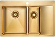Мойка кухонная Paulmark Union PM537851-BGL брашированное золото