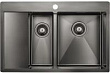 Мойка кухонная Paulmark Union PM537851-GMR вороненая сталь