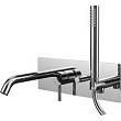 Смеситель Paffoni Light LIG001CR с внутренней частью, для ванны с душем, хром