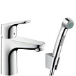 Смеситель Hansgrohe Talis E 71729000 для раковины с гигиеническим душем, с донным клапаном Push-Open